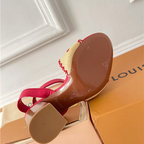 High Quality Luxury LV Chunky Heel Sandals – Style 83043 product detail