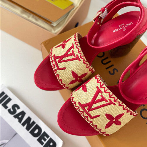 High Quality Luxury LV Chunky Heel Sandals – Style 83043 product detail