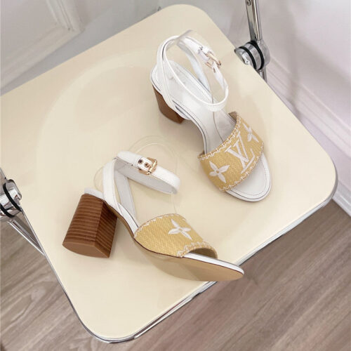 High Quality Luxury Louis Vuitton Chunky Heel Sandals – Style 33283 alternate view