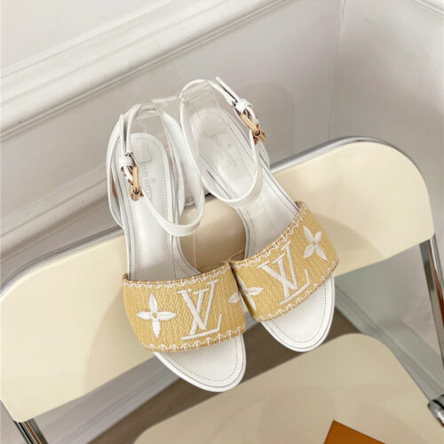 High Quality Luxury Louis Vuitton Chunky Heel Sandals – Style 33283 product detail