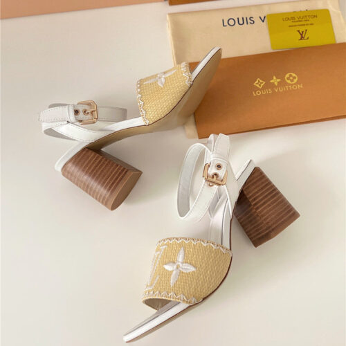 High Quality Luxury Louis Vuitton Chunky Heel Sandals – Style 33283 product detail