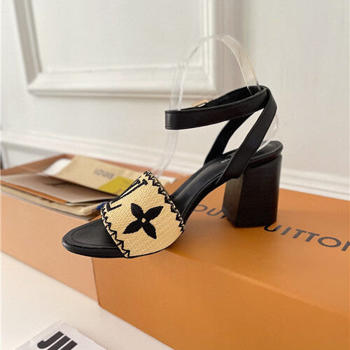 High Quality Luxury LV Chunky Heel Sandals product detail