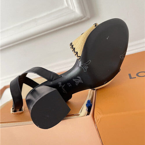 High Quality Luxury LV Chunky Heel Sandals product detail