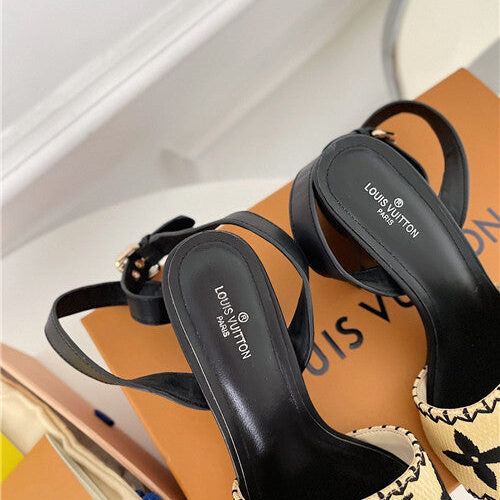 High Quality Luxury LV Chunky Heel Sandals product detail