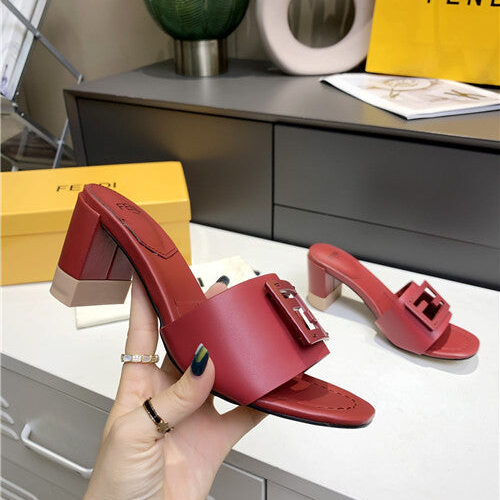 High Quality Luxury Fendi Thick Heel Sandals – Style 81651 product detail