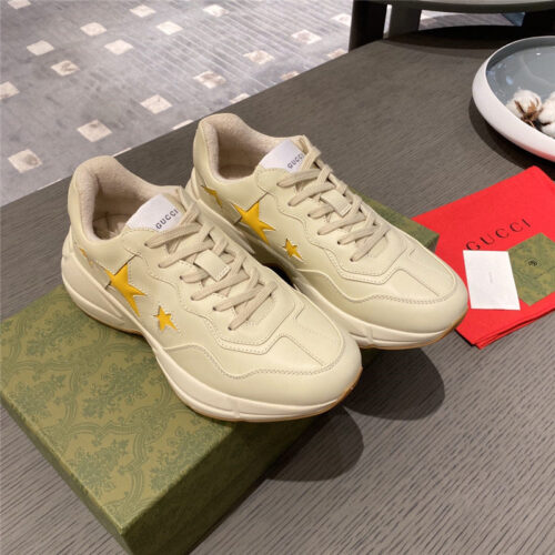 High Quality Luxury Gucci Womens Rhyton Leather Sneakers – Style 11603