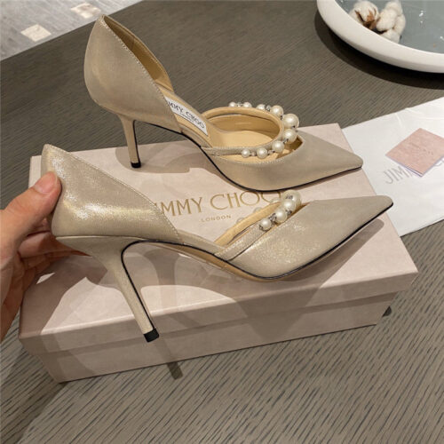 High Quality Luxury Jimmy Choo High Heel Pearl Sandals product detail