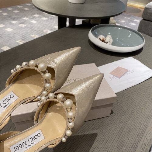 High Quality Luxury Jimmy Choo High Heel Pearl Sandals product detail