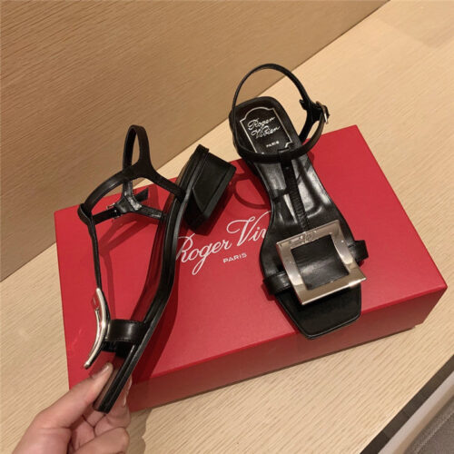 High Quality Luxury Roger Vivier Square Buckle Sandals – Style 14900 product detail