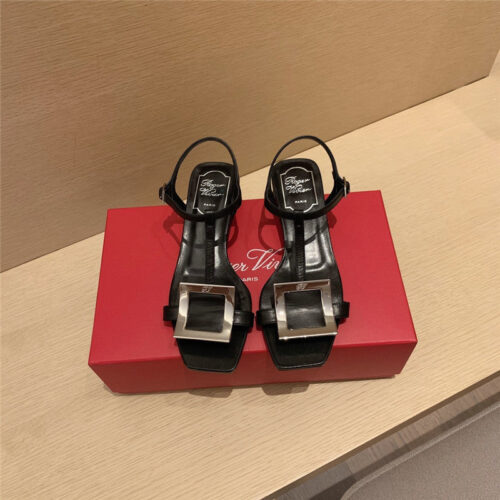 High Quality Luxury Roger Vivier Square Buckle Sandals – Style 14900 product detail