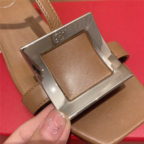 High Quality Luxury Roger Vivier Square Buckle Sandals – Style 18292 product detail
