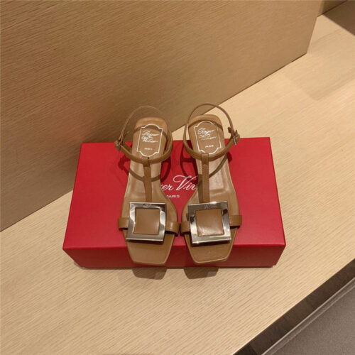 High Quality Luxury Roger Vivier Square Buckle Sandals – Style 18292 alternate view