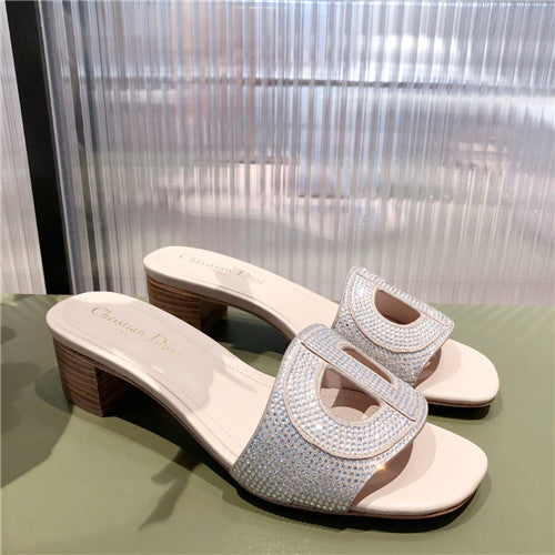 High Quality Luxury Dior Block Heel Sandals