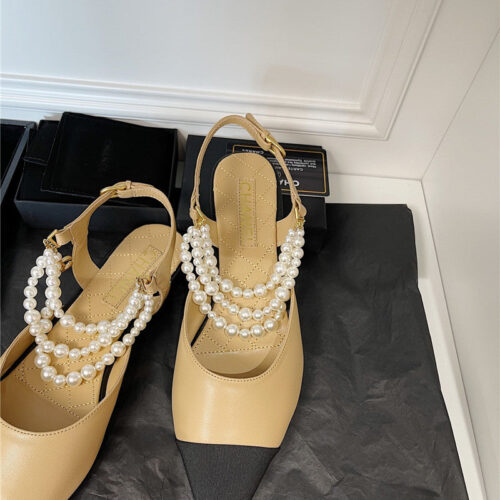 High Quality Luxury Chanel Pearl Sandals – Style 12998 product detail