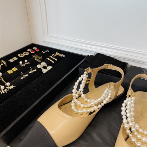 High Quality Luxury Chanel Pearl Sandals – Style 12998 product detail