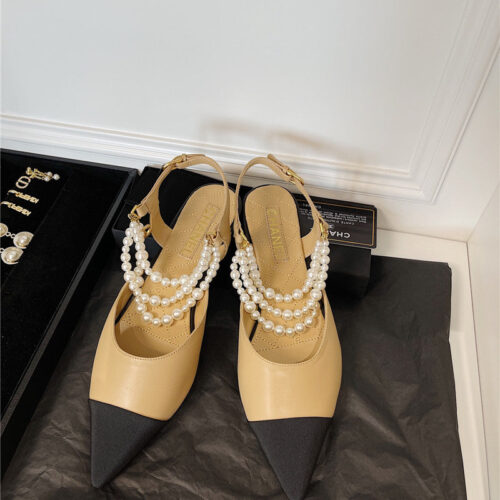 High Quality Luxury Chanel Pearl Sandals – Style 12998 product detail