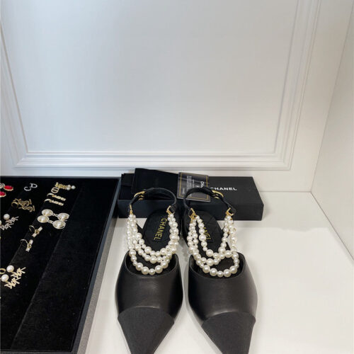 High Quality Luxury Chanel Pearl Sandals – Style 44070