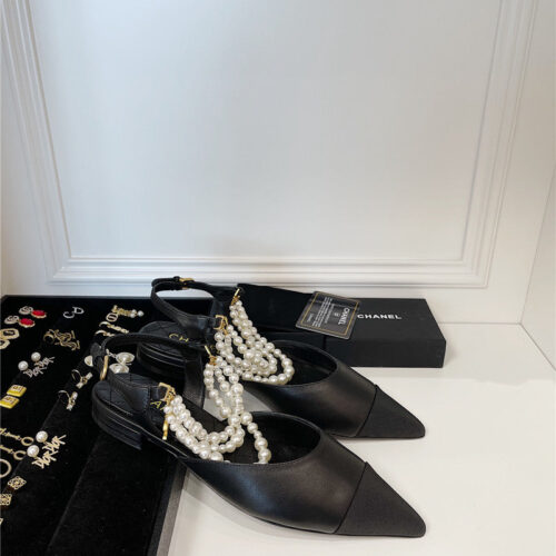High Quality Luxury Chanel Pearl Sandals – Style 44070 product detail