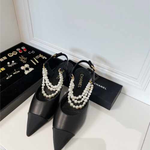 High Quality Luxury Chanel Pearl Sandals – Style 44070 product detail