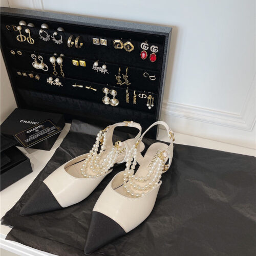 High Quality Luxury Chanel Pearl Sandals – Style 75142 alternate view