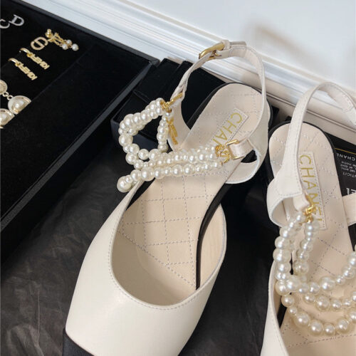 High Quality Luxury Chanel Pearl Sandals – Style 75142 product detail