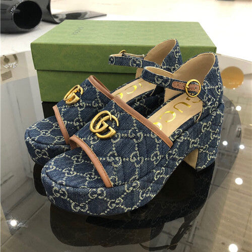 High Quality Luxury Gucci Platform High Heel Sandals