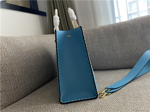 High Quality Luxury Fendi Sunshine Tote Medium Blue product detail