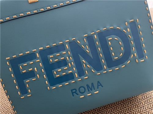 High Quality Luxury Fendi Sunshine Tote Medium Blue product detail