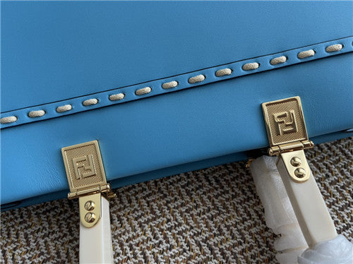 High Quality Luxury Fendi Sunshine Tote Medium Blue product detail