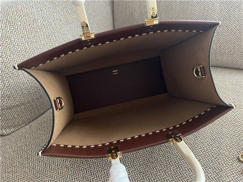 High Quality Luxury Fendi Sunshine Tote Medium Brown product detail
