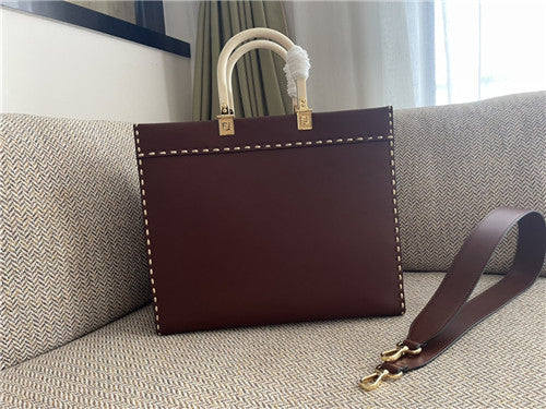 High Quality Luxury Fendi Sunshine Tote Medium Brown alternate view