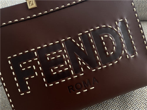 High Quality Luxury Fendi Sunshine Tote Medium Brown product detail