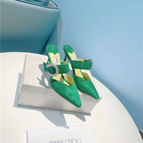 High Quality Luxury Jimmy Choo Green Heels Sandals