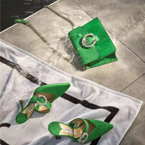 High Quality Luxury Jimmy Choo Green Heels Sandals product detail
