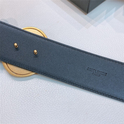 High Quality Luxury YSL Smooth Round Buckle Belt product detail