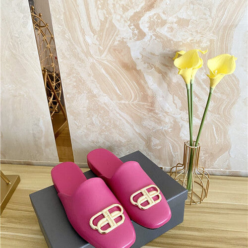High Quality Luxury Balenciaga Round Head Flat Slippers – Style 81091 product detail