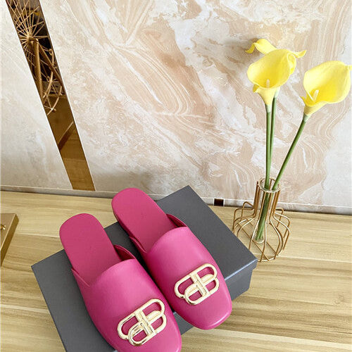 High Quality Luxury Balenciaga Round Head Flat Slippers – Style 81091