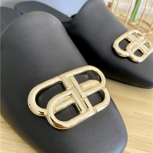 High Quality Luxury Balenciaga Round Head Flat Slippers – Style 84483 product detail