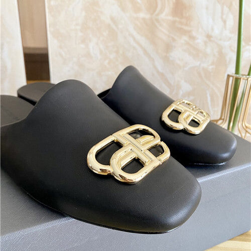 High Quality Luxury Balenciaga Round Head Flat Slippers – Style 84483 product detail