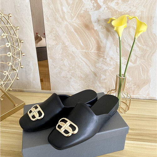 High Quality Luxury Balenciaga Round Head Flat Slippers – Style 84483 alternate view