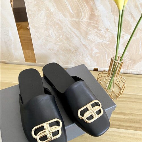 High Quality Luxury Balenciaga Round Head Flat Slippers – Style 84483 product detail