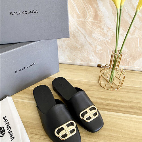 High Quality Luxury Balenciaga Round Head Flat Slippers – Style 84483