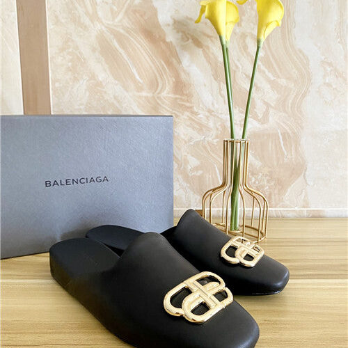 High Quality Luxury Balenciaga Round Head Flat Slippers – Style 84483 product detail