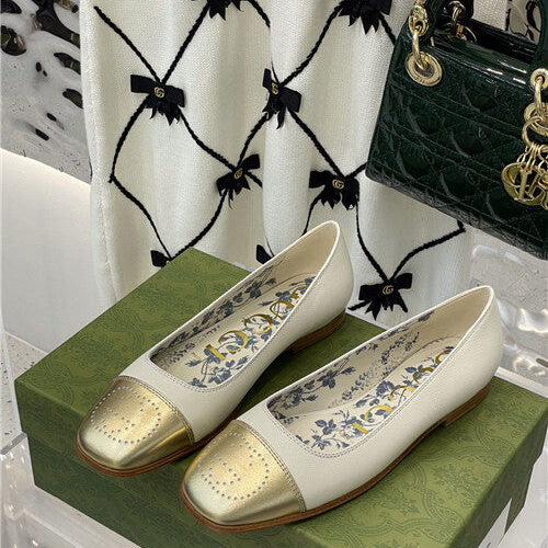 High Quality Luxury Gucci Square Toe Flat Shoes alternate view