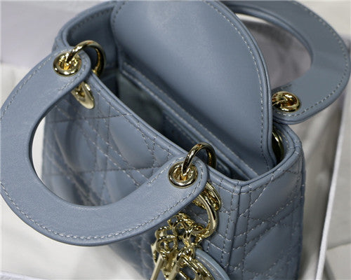 High Quality Luxury Dior Mini Lady Bag Blue product detail