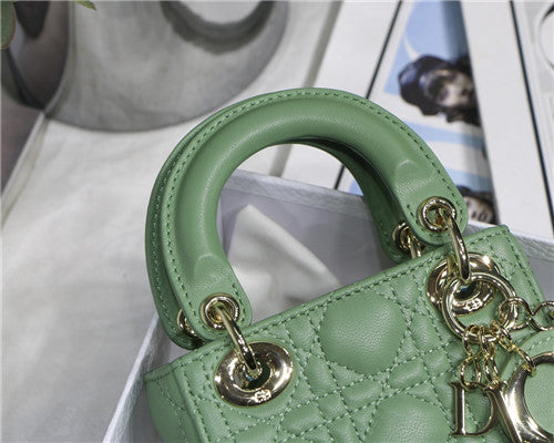 High Quality Luxury Dior Mini Lady Bag Green product detail