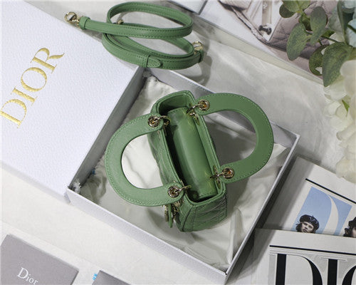 High Quality Luxury Dior Mini Lady Bag Green product detail