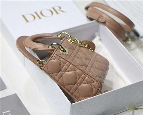 High Quality Luxury Dior Mini Lady Bag Pink product detail