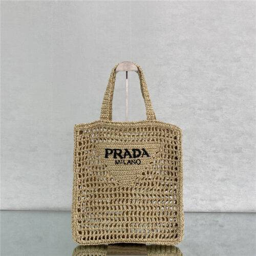 High Quality Luxury Prada Straw Tote Bag product detail