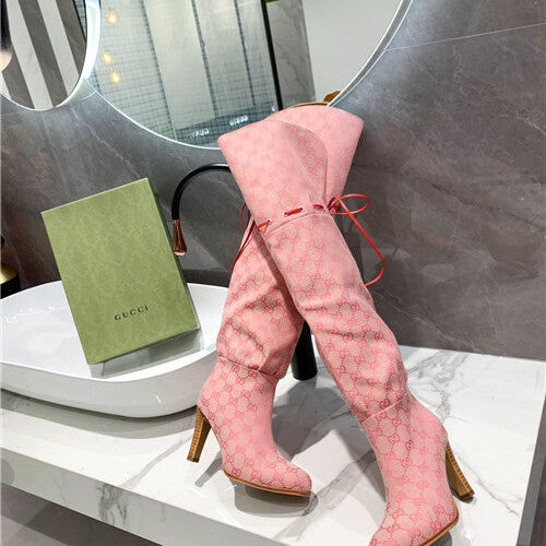 High Quality Luxury Gucci GG Over The Knee Boots – Style 12371 alternate view